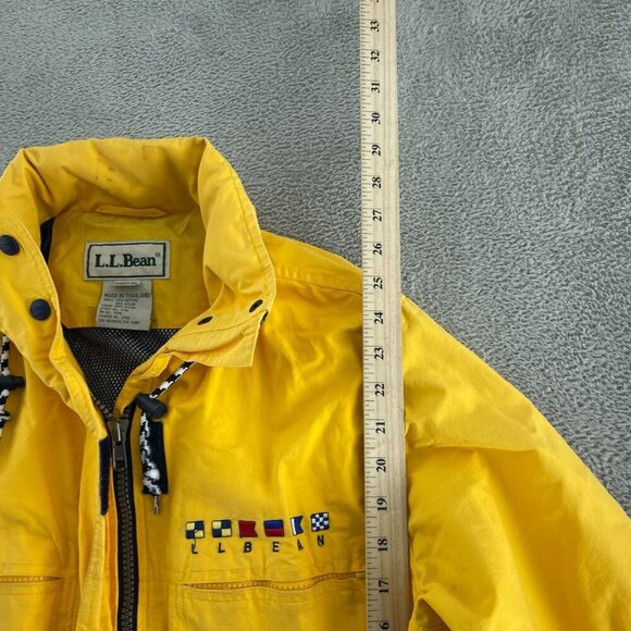 L.L. Bean Womens Nautical Jacket With Flag Details & Zip Pockets Small 5068 - Picture 7 of 9